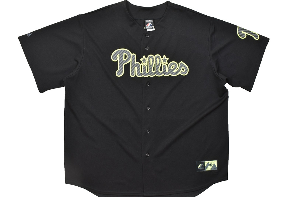 Majestic Ryan Howard Philadelphia Phillies Black Neon Jersey Size 2XL Ryan Howar